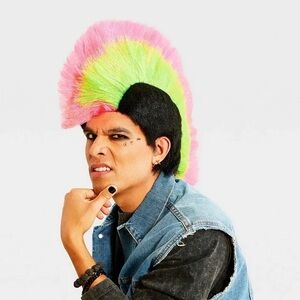NWT Adult Neon Mohawk Halloween Costume‎ Wig - Hyde & EEK!